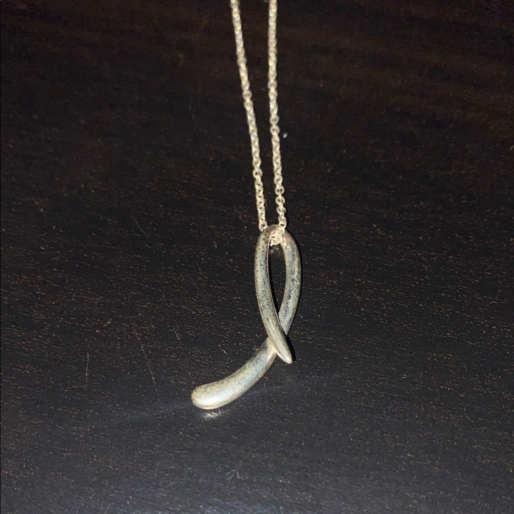 Tiffany & Co. Silver lowercase “L” necklace